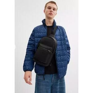 COACH West Pack Crossbody Backpack Leather Black